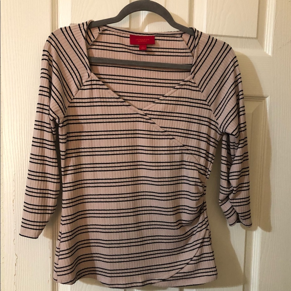 Jennifer Lopez Medium Pink & Black ladies top